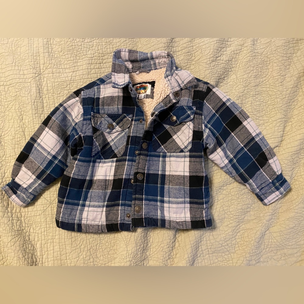 Blue Plaid Bass Pro Shop boys 2T coat